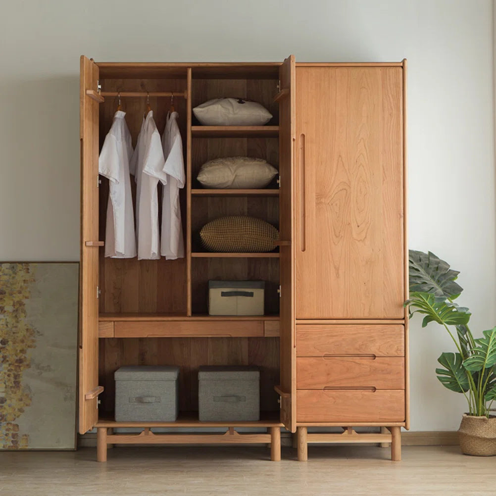 Modern Simple Solid Wood Wardrobe