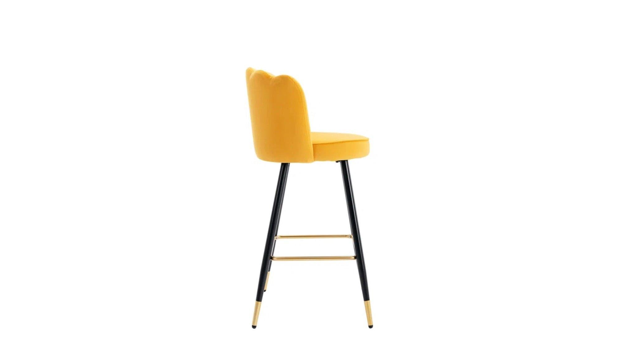 FLOWER COUNTER STOOL YELLOW SET OF 2 - Ouch Cart 