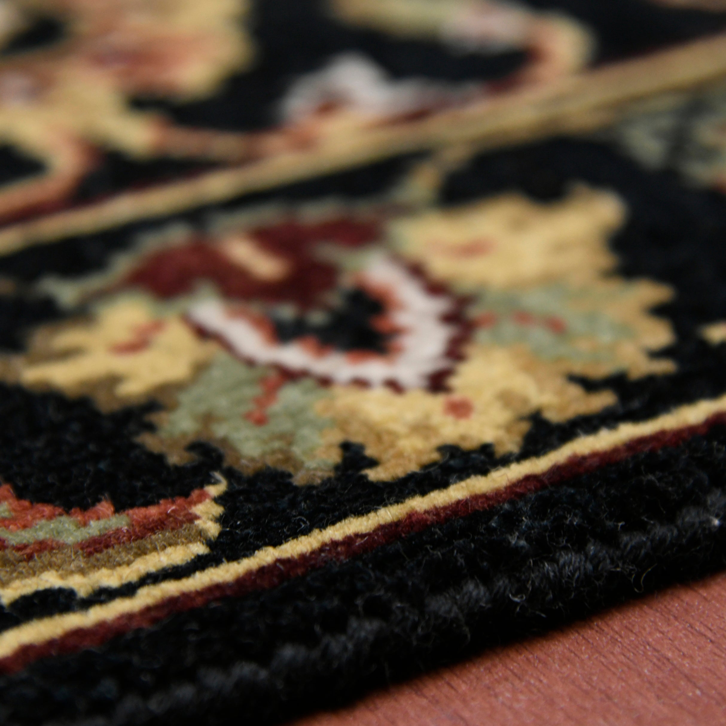 Luxor Classic Pattern Hand Knotted  Rectangle Anti-Skid Designer Carpet, Prayer Rug For Office Cabins, Small Living Spaces - 2'X3'