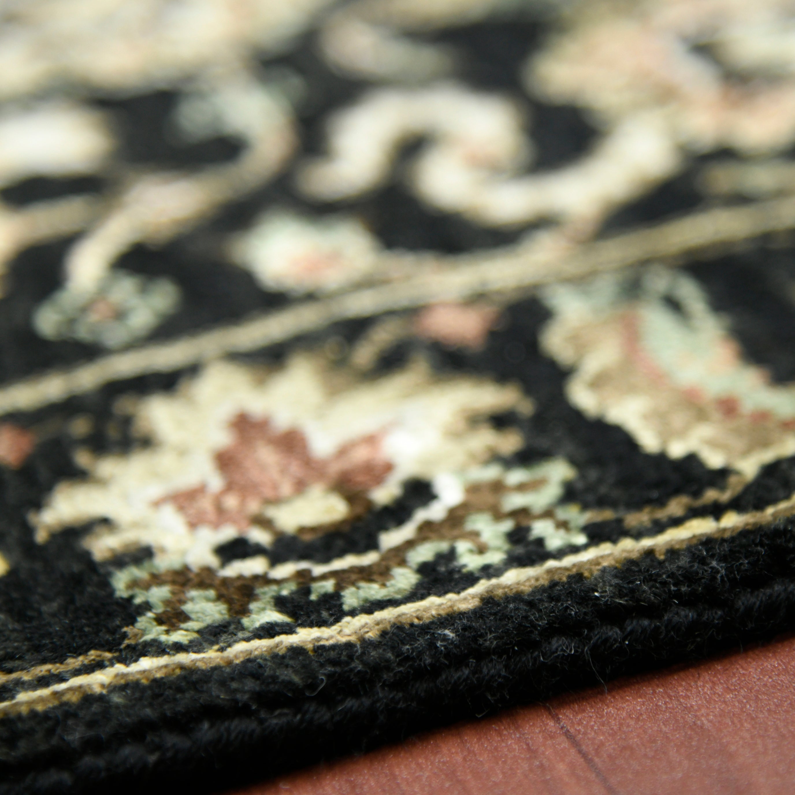 Luxor Classic Pattern Hand Knotted  Rectangle Anti-Skid Designer Carpet, Prayer Rug For Office Cabins, Small Living Spaces - 2'X3'