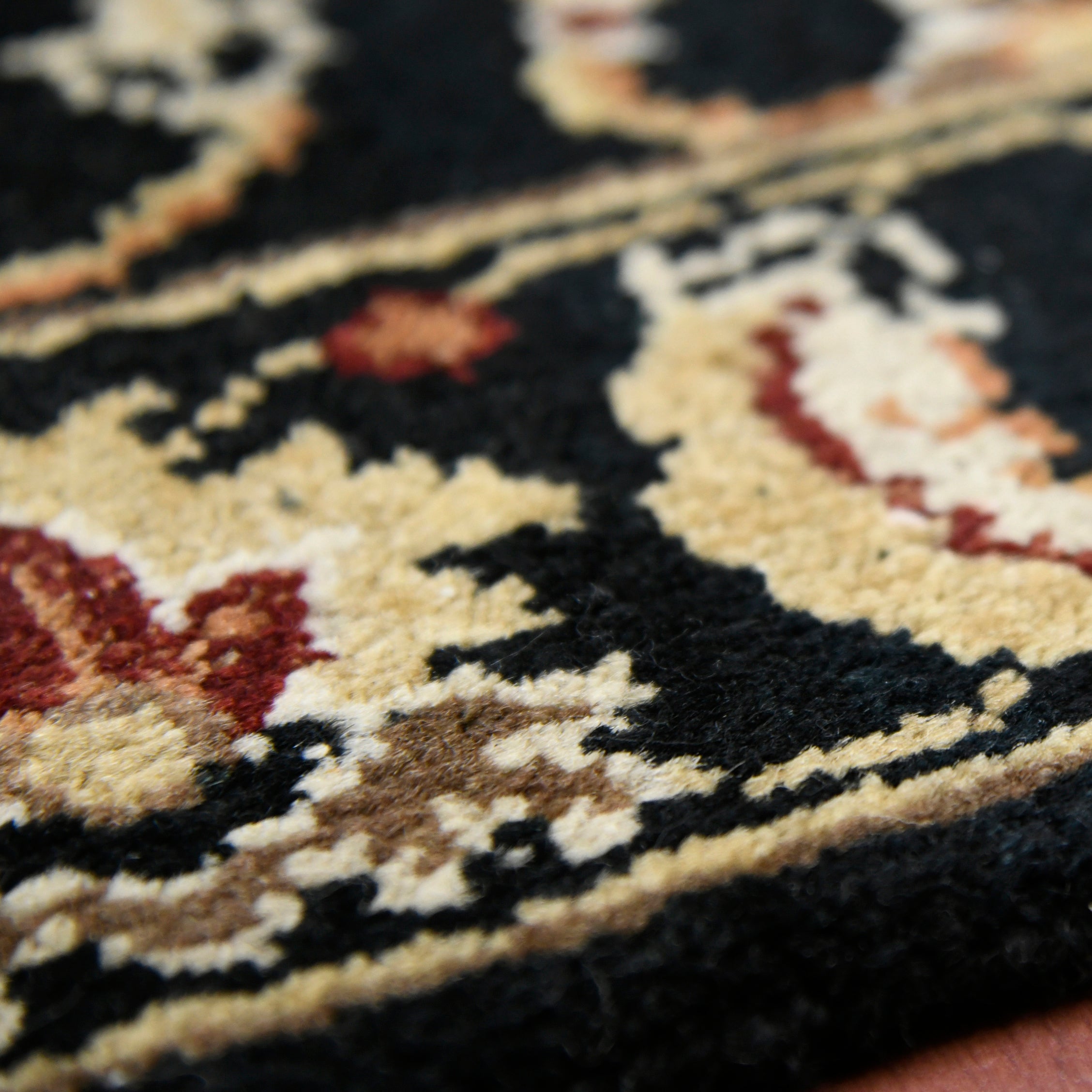 Luxor Classic Pattern Hand Knotted  Rectangle Anti-Skid Designer Carpet, Prayer Rug For Office Cabins, Small Living Spaces - 2'X3'