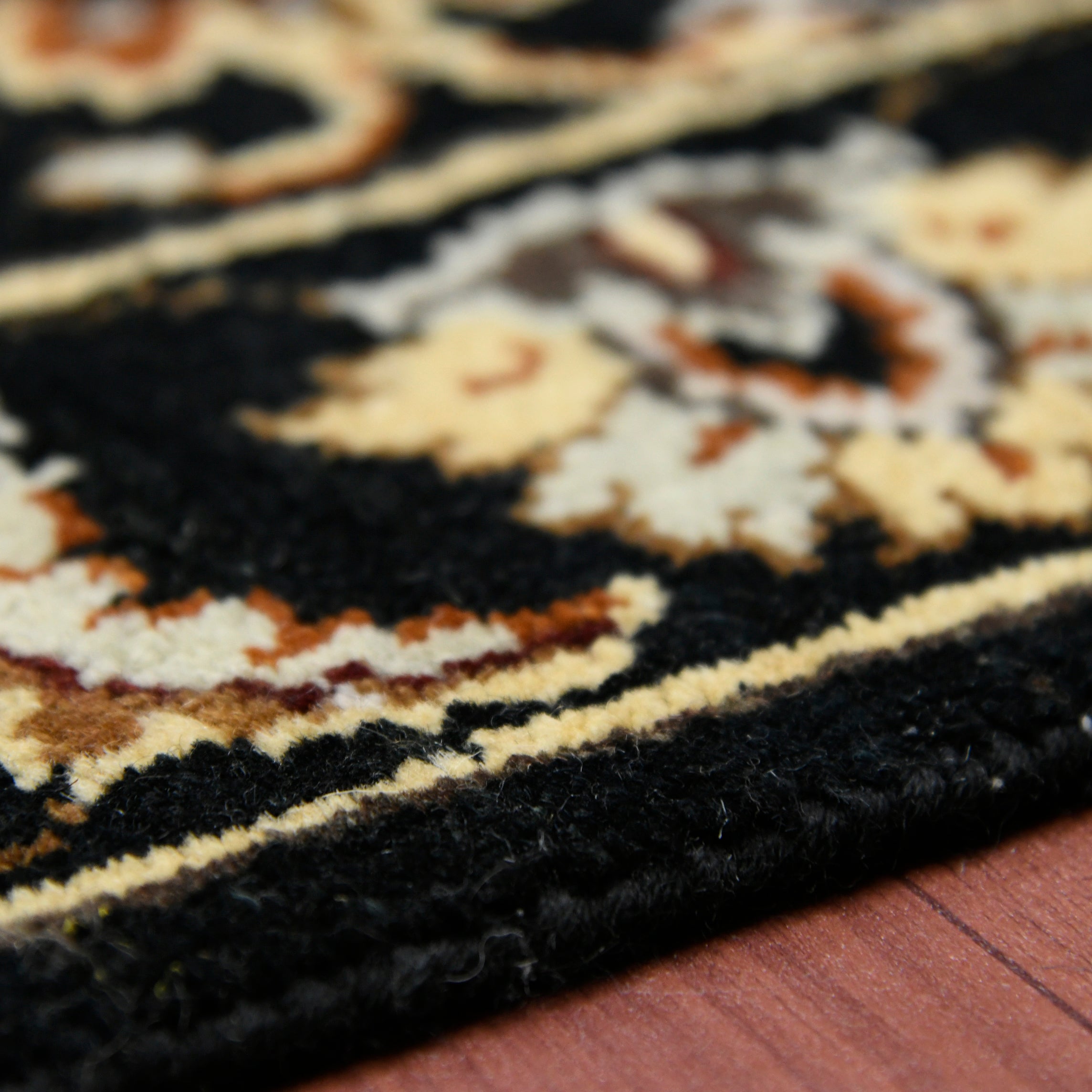 Luxor Classic Pattern Hand Knotted  Rectangle Anti-Skid Designer Carpet, Prayer Rug For Office Cabins, Small Living Spaces - 2'X3'