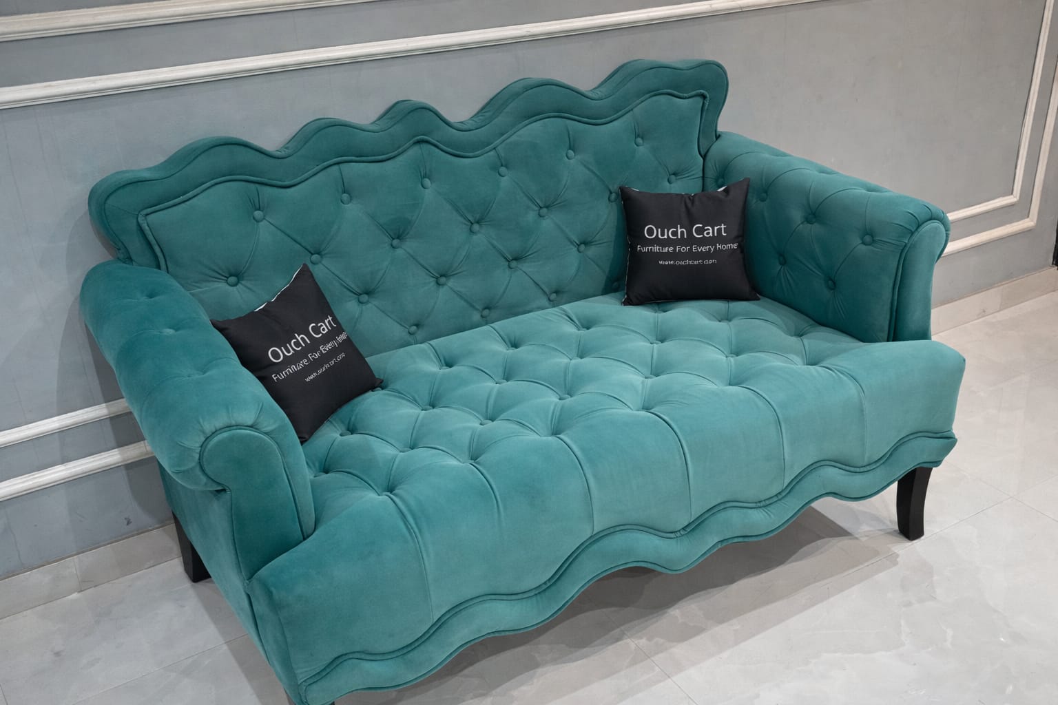 Mcarthur Velvet Rolled Arm sofa