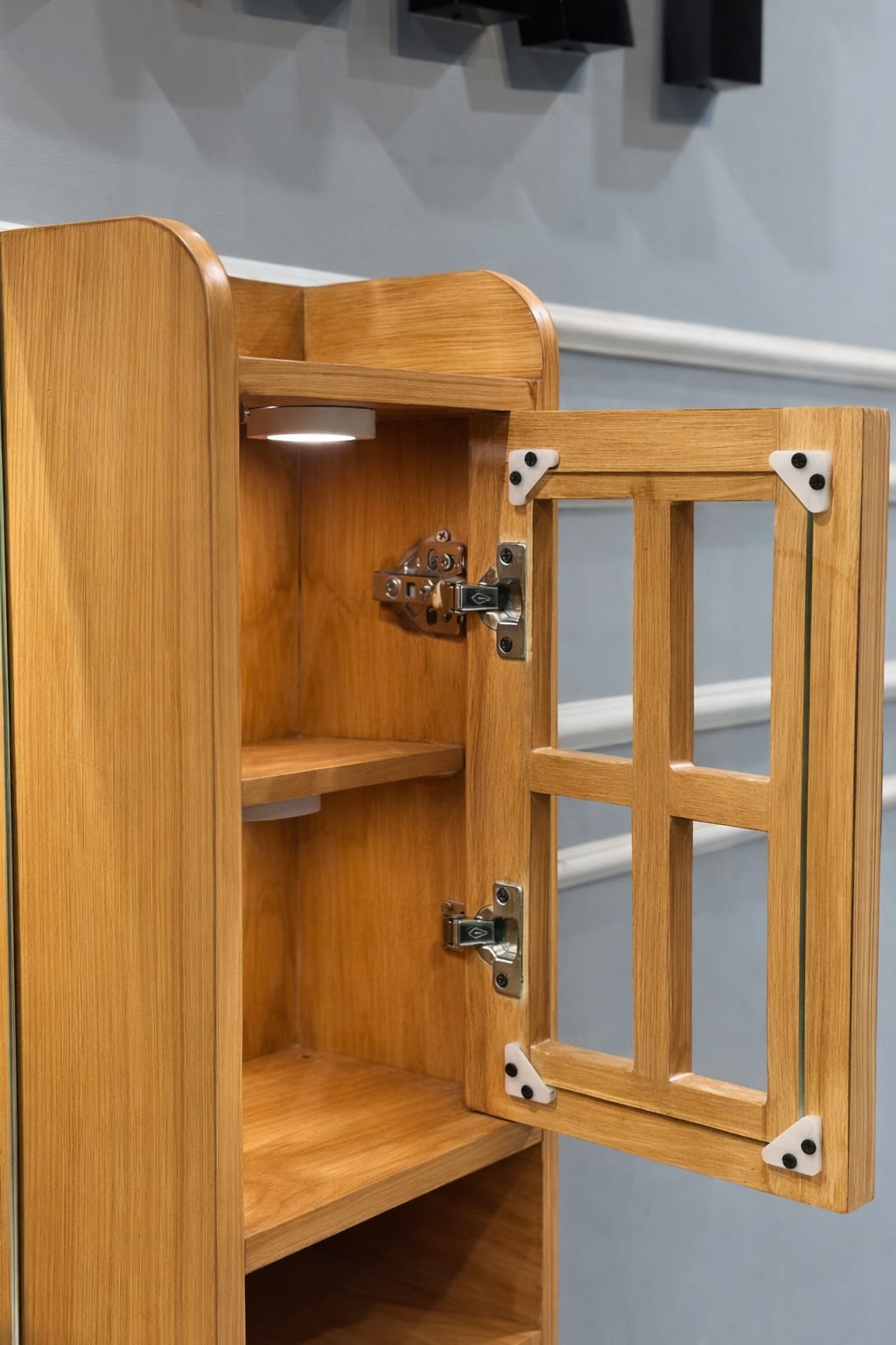 Modern Vanity Desk with 6 Drawers, Touch Control Mirror & Lights, Cabinets, Charging Station, and Hooks
