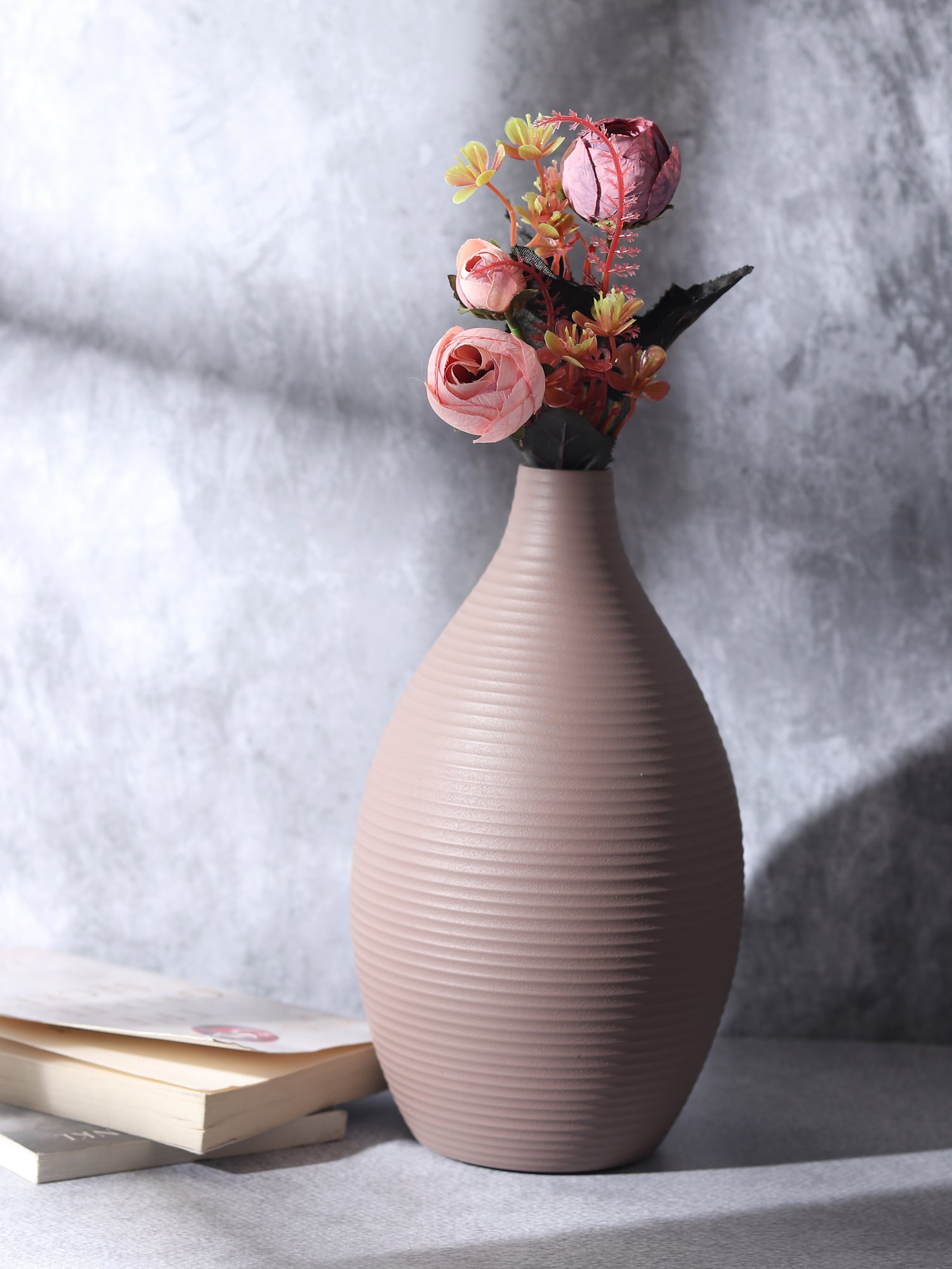 Vesera Graphite Black Enamel Vase