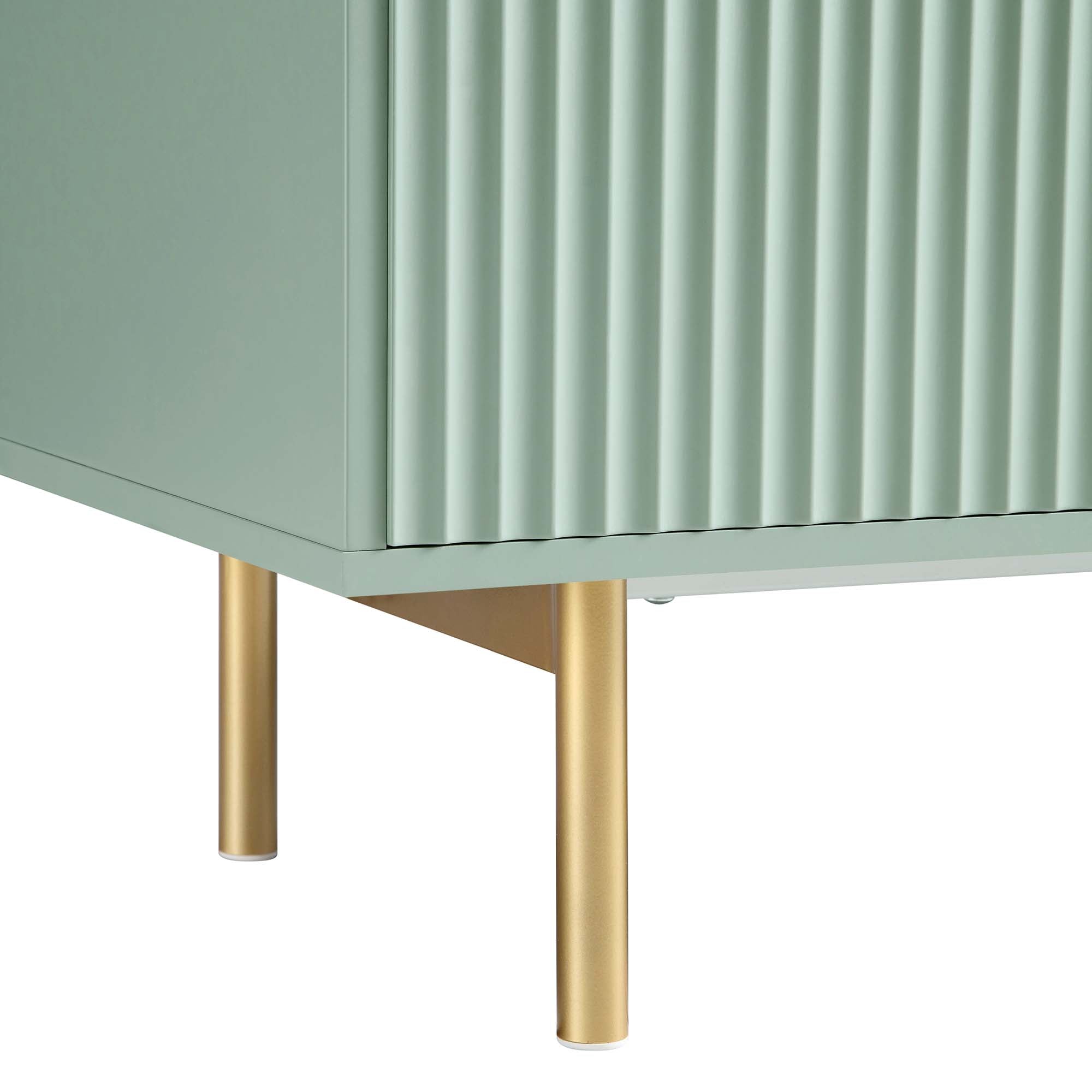 Modern Fluted Sideboard Cabinet with Drawers & Storage
