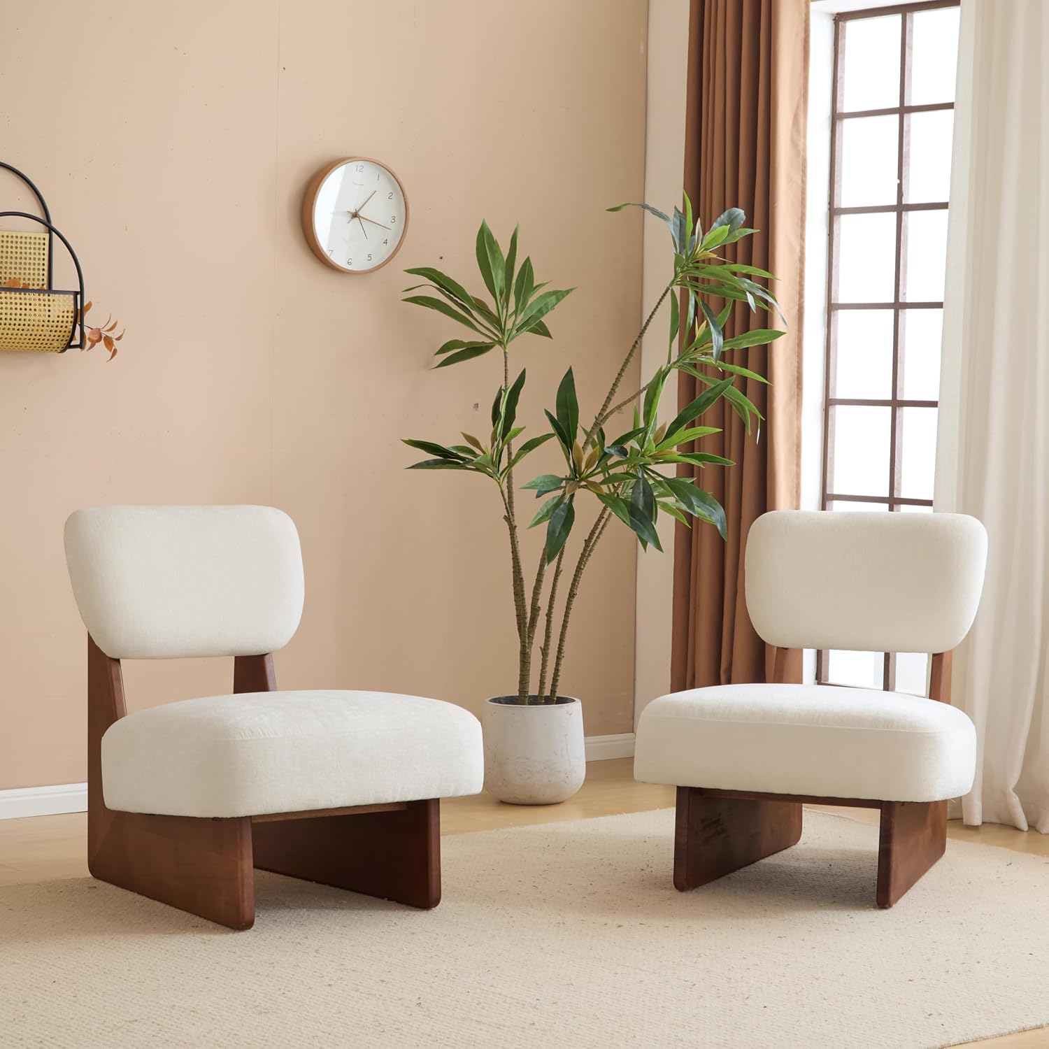 Ouch Cart Modern Upholstered Accent Chair with Wooden Frame | Comfortable Lounge Chair