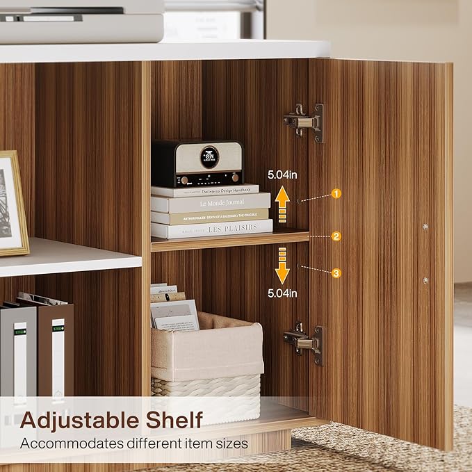 Ouch Cart Large L-Shaped Executive Office Desk with Storage