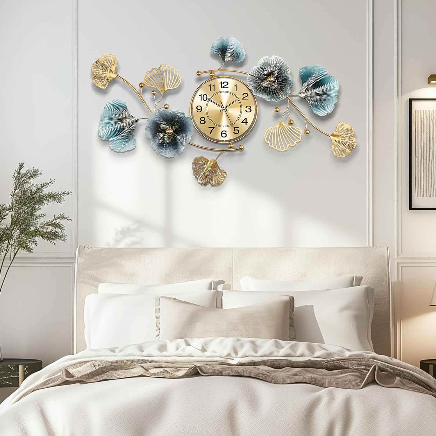 Wall Clocks for Living Room Decor,Large Design,with Silent Movement Wall Clocks for Home Wall Decor Clock（35''x20''）