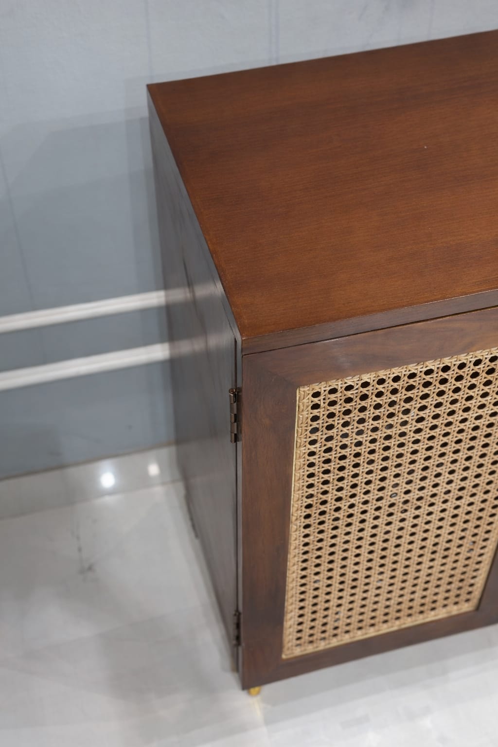 Rubin 4 Door Mango Wood & Cane Door Cabinets and Sideboard