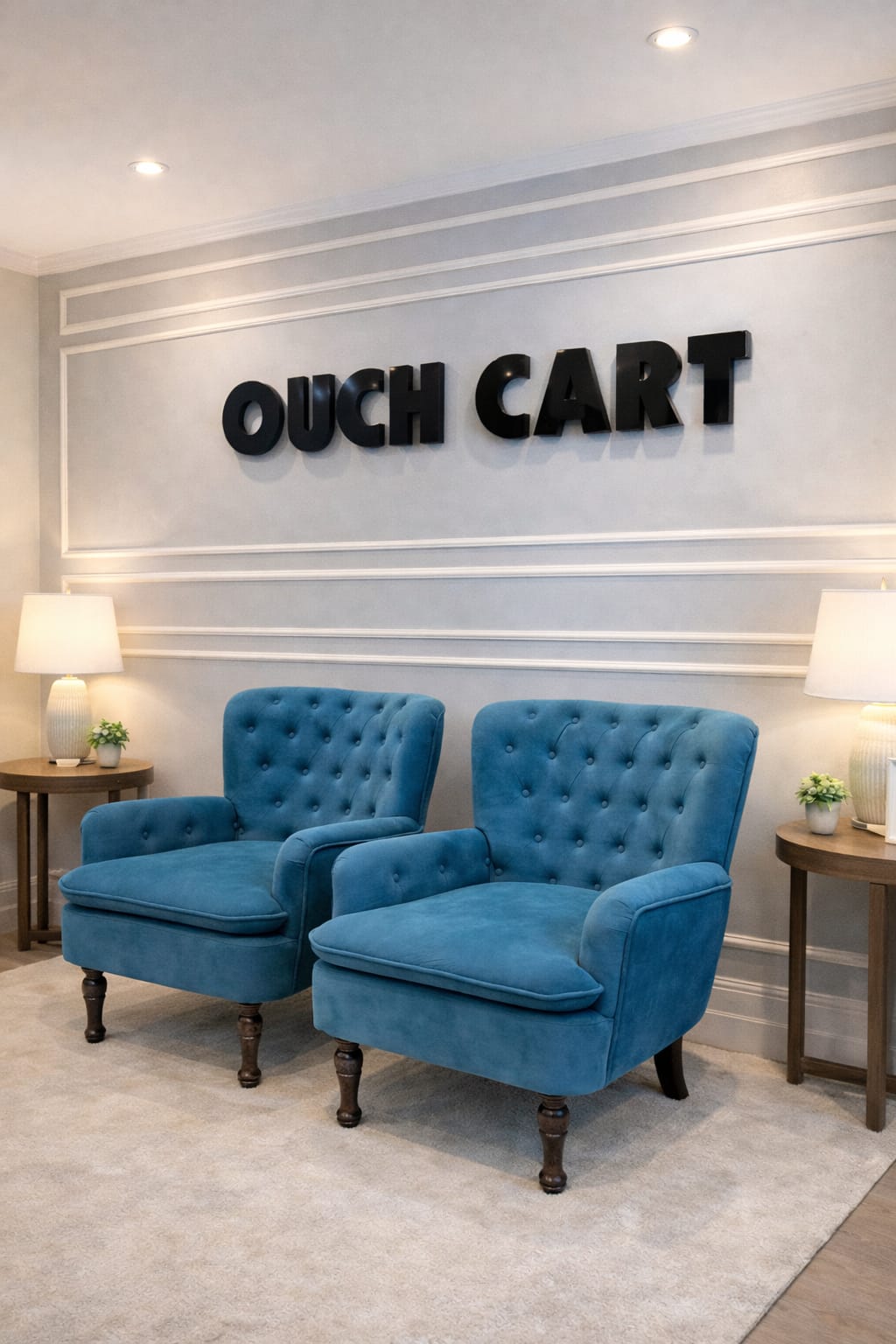 Wide Tufted Velvet Arm chair