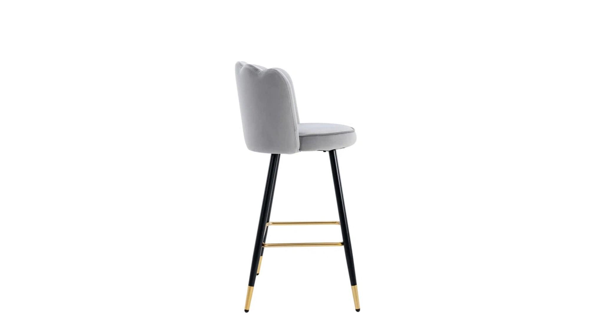 FLOWER COUNTER STOOL GREY SET OF 2 - Ouch Cart 