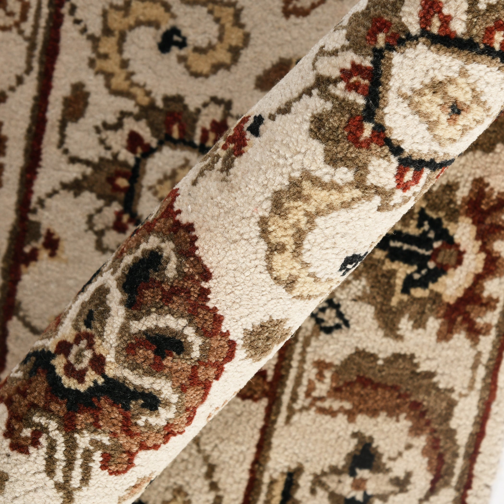 Luxor Classic Pattern Hand Knotted  Rectangle Anti-Skid Designer Carpet, Prayer Rug For Office Cabins, Small Living Spaces - 2'X3'