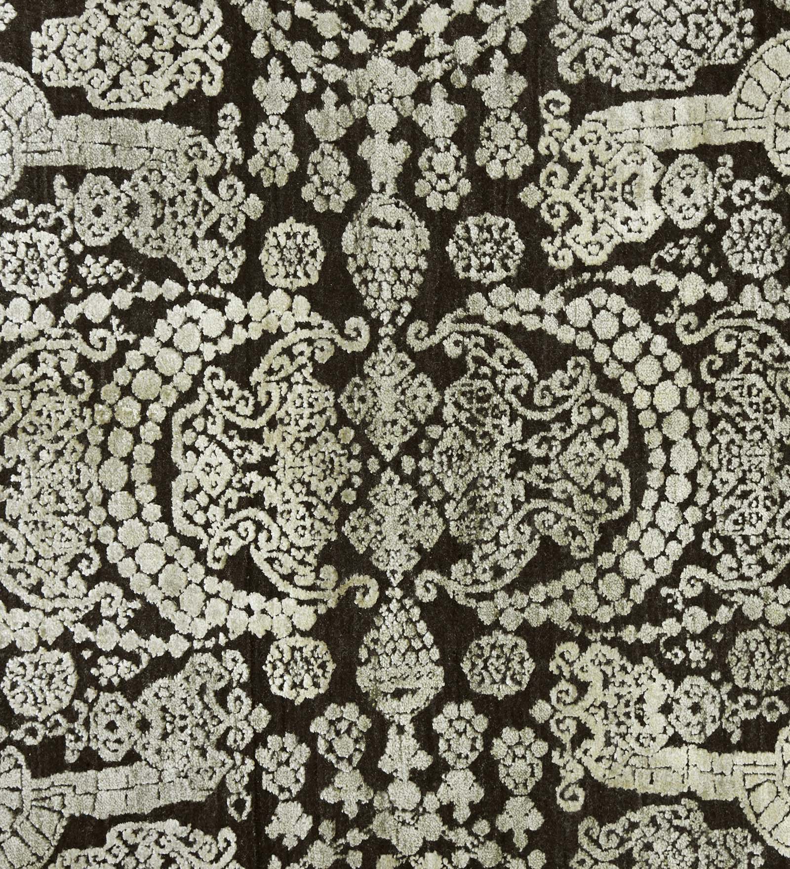 Euphoria Transitional Pattern Hand Knotted  Rectangle Anti-Skid Designer Carpet, Prayer Rug For Office Cabins, Small Living Spaces - 2'X3'