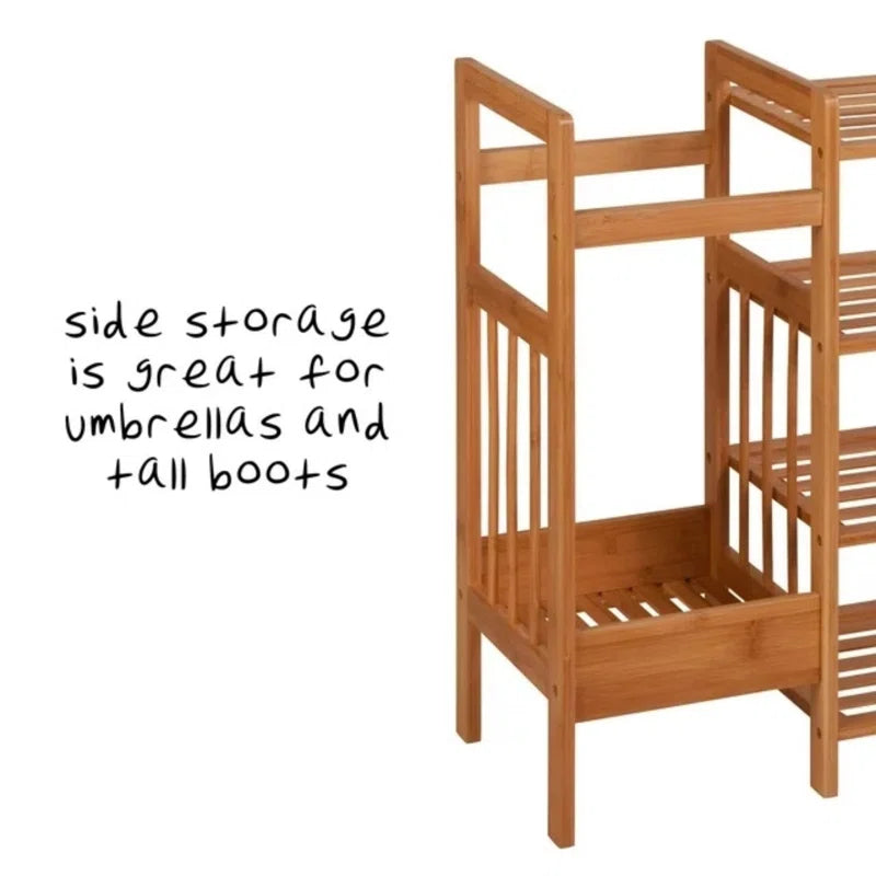 Bamboo Shoe Rack – Natural Finish