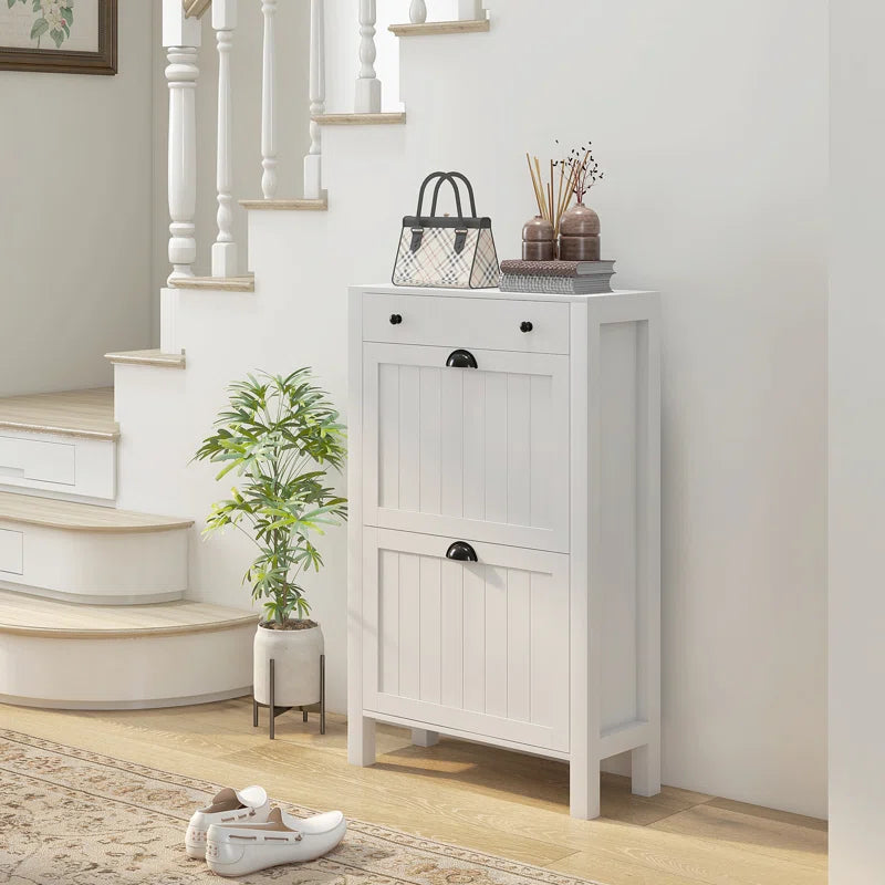 "Sleek & Stylish Shoe Storage Cabinet: Keep Your Entryway Neat and Organized"