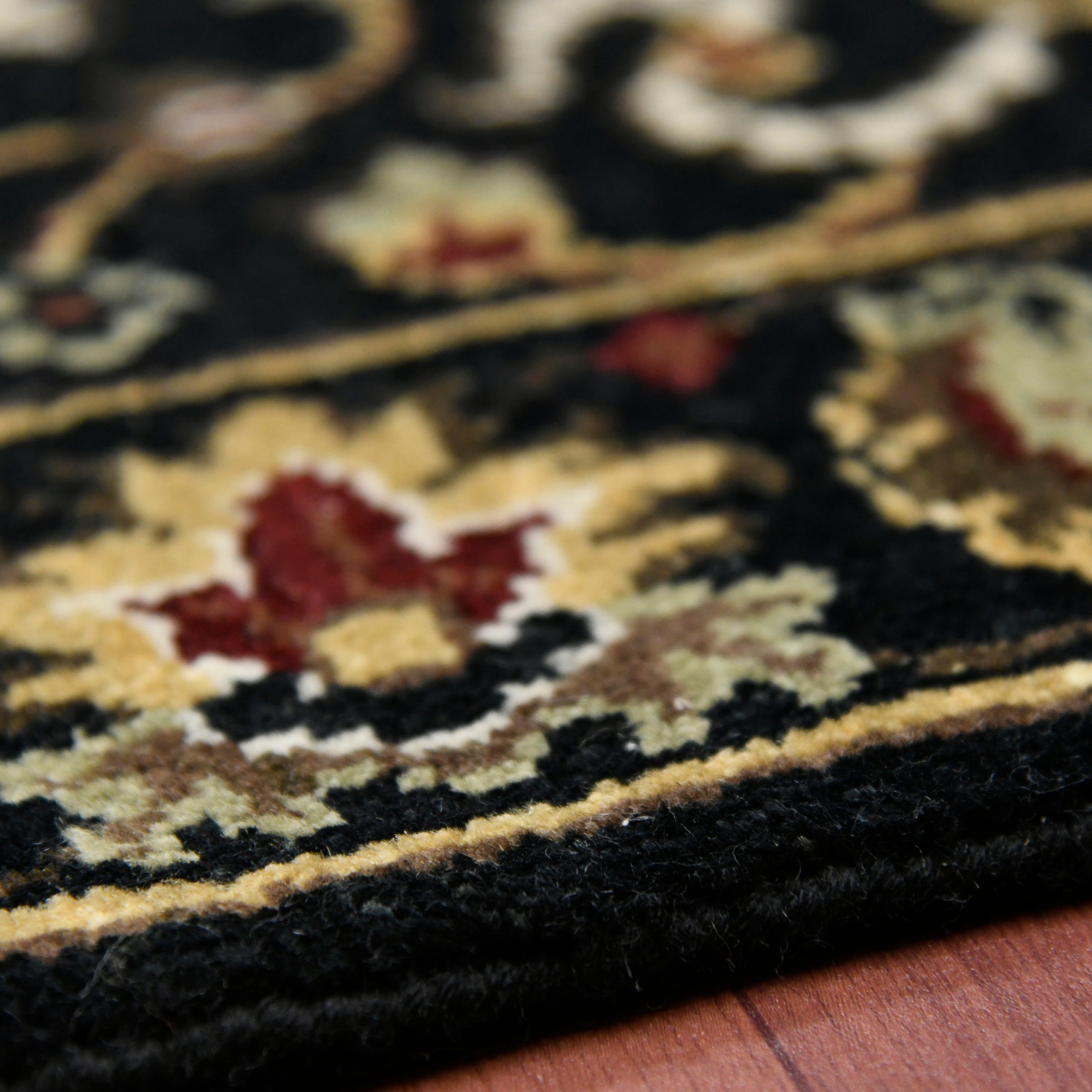 Luxor Classic Pattern Hand Knotted  Rectangle Anti-Skid Designer Carpet, Prayer Rug For Office Cabins, Small Living Spaces - 2'X3'