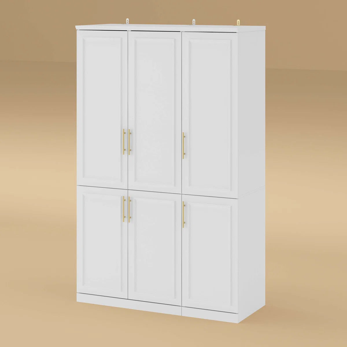 Sandhurst 74.9'' H 6-Door Wardrobe Armoire with 2 Hanging Rods
