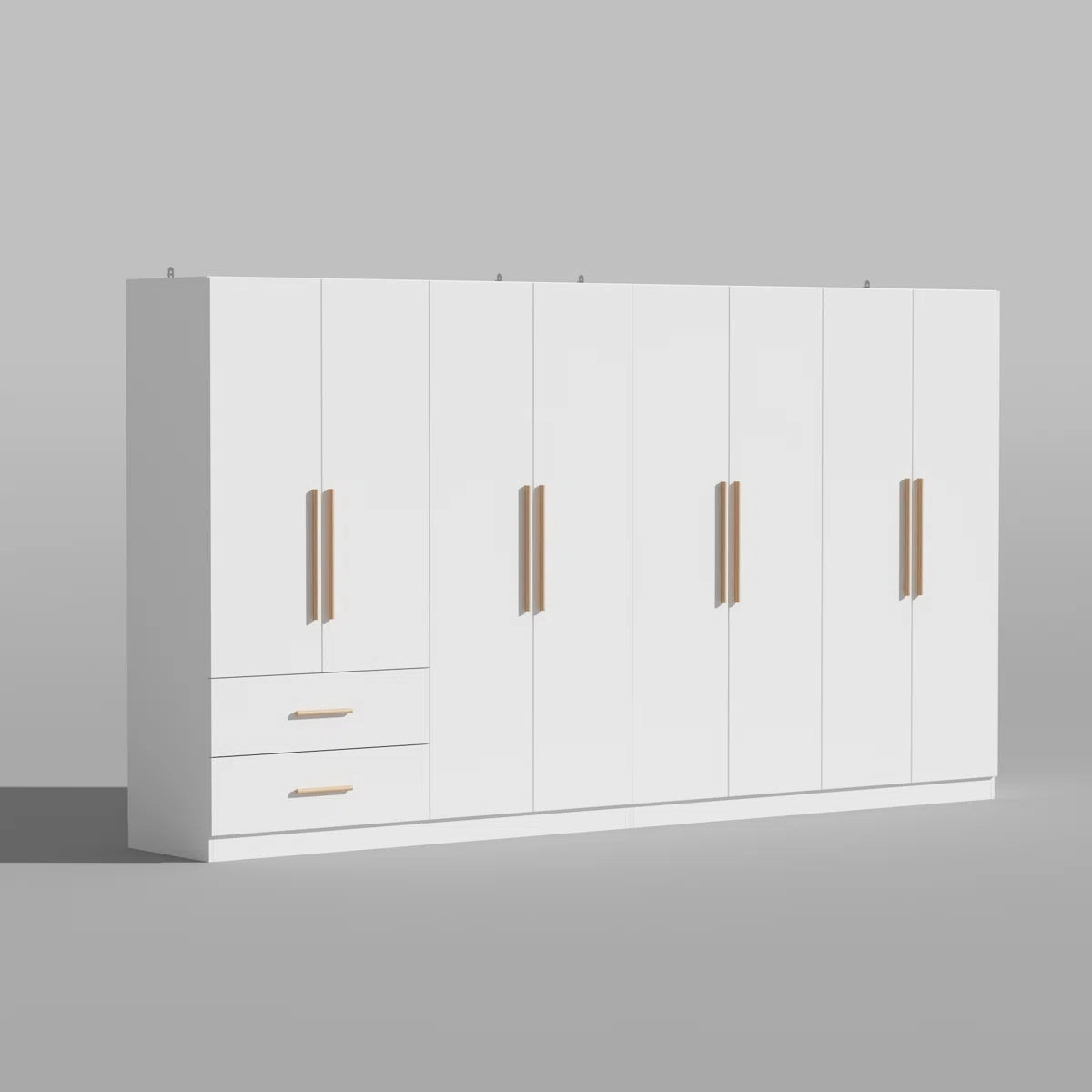 Elegant 8-Door Wardrobe With Modern Design, Ample Storage Space, And Anti-Tip Safety Features For Stylish Organization