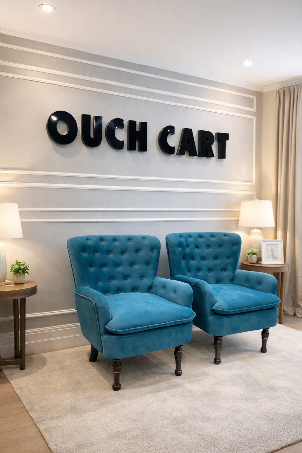 Wide Tufted Velvet Arm chair