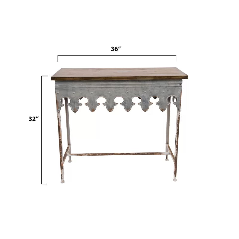 Dalia Solid Wood Top Console Table