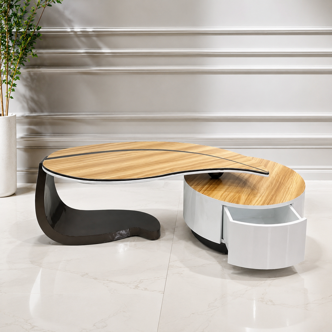 Ouch Cart Modern Designer Coffee Table with Storage Drawer