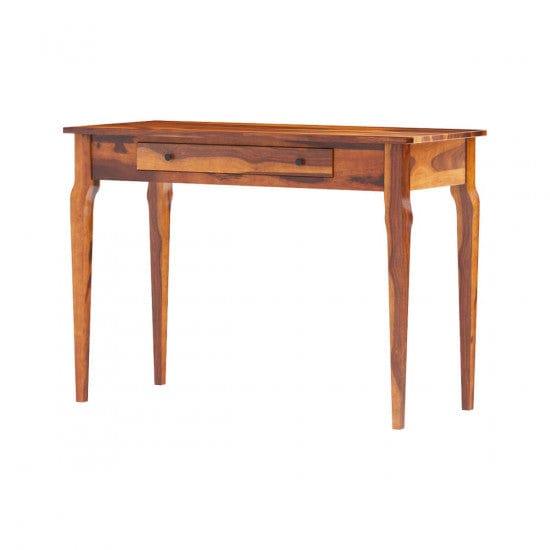 Solid Sheesham Wood Modern Console Table (Standard, Honey Finish) - Ouch Cart 