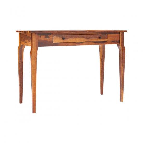 Solid Sheesham Wood Modern Console Table (Standard, Honey Finish) - Ouch Cart 