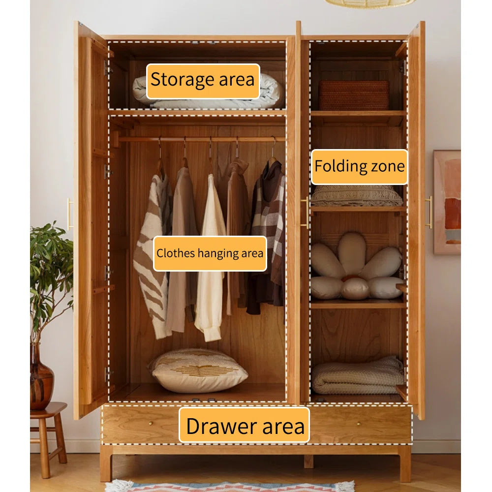 European style light luxury retro wardrobe