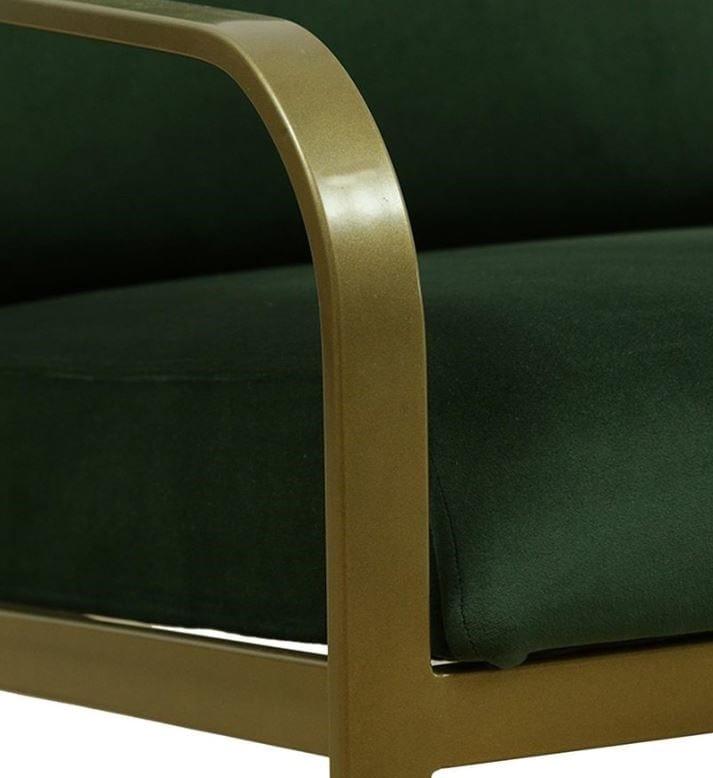 Morii Metal Chair In Velvet Green colour - Ouch Cart 