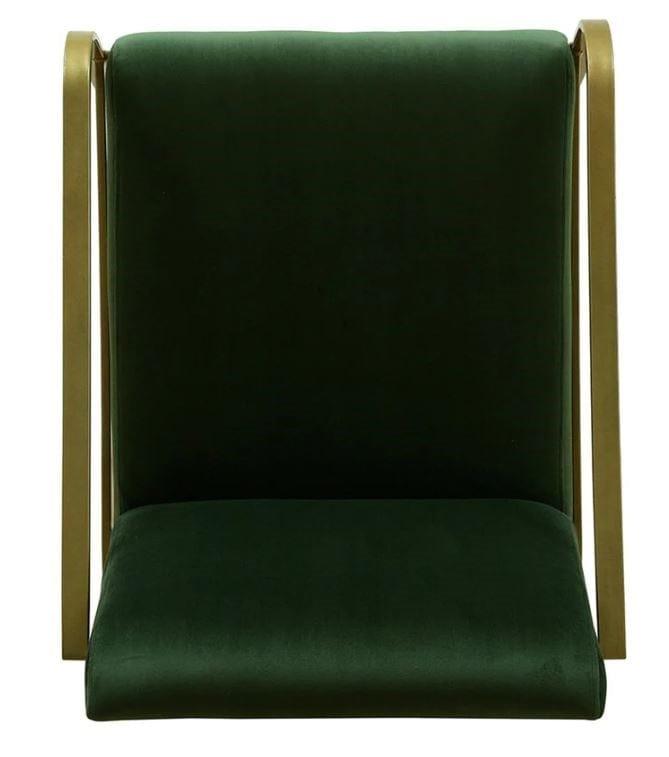 Morii Metal Chair In Velvet Green colour - Ouch Cart 