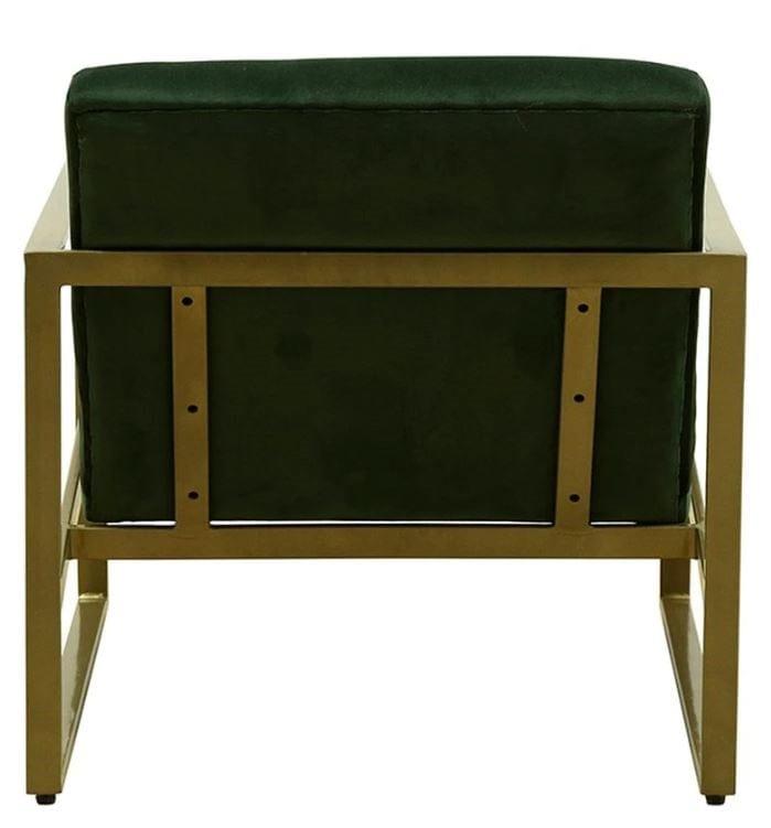 Morii Metal Chair In Velvet Green colour - Ouch Cart 