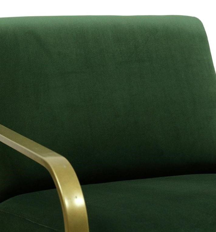 Morii Metal Chair In Velvet Green colour - Ouch Cart 