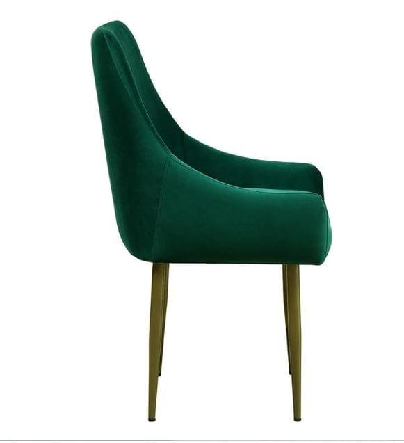 Stalley Metal Chair In Velvet Green colour - Ouch Cart 