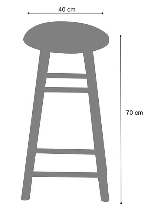 Bella Mango Wood Bar Stool In Cotton White Colour - Ouch Cart 
