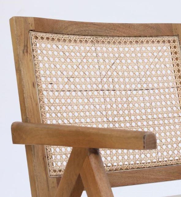 Cane Mango Wood Chair In Brown colour - Ouch Cart 