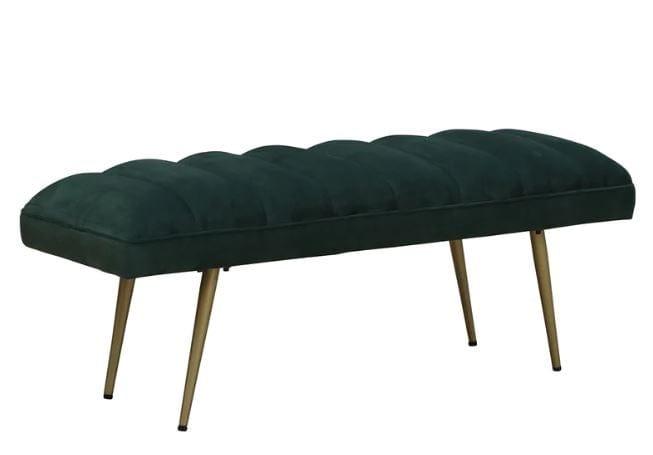 Hina Metal Bench In Velvet Green Colour - Ouch Cart 