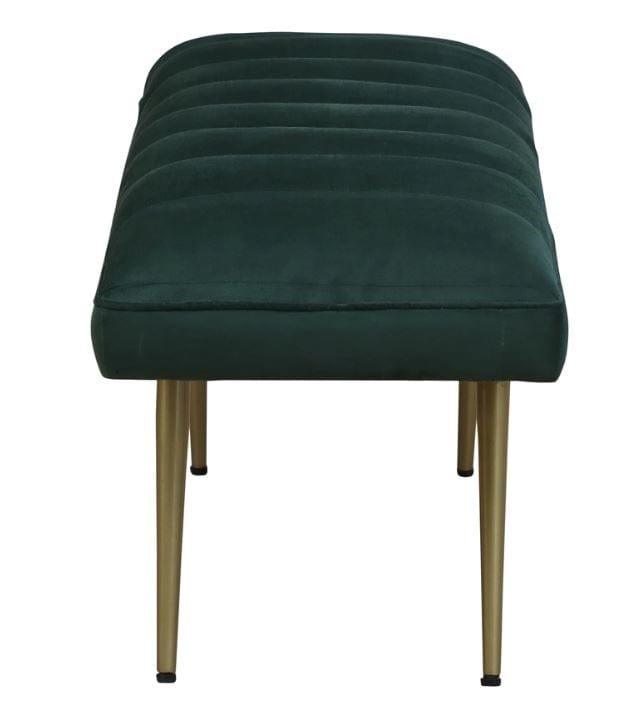 Hina Metal Bench In Velvet Green Colour - Ouch Cart 