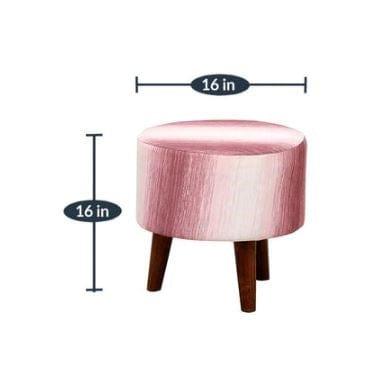 Colby Mango Wood Foot Stool In Cotton Pink Colour - Ouch Cart 