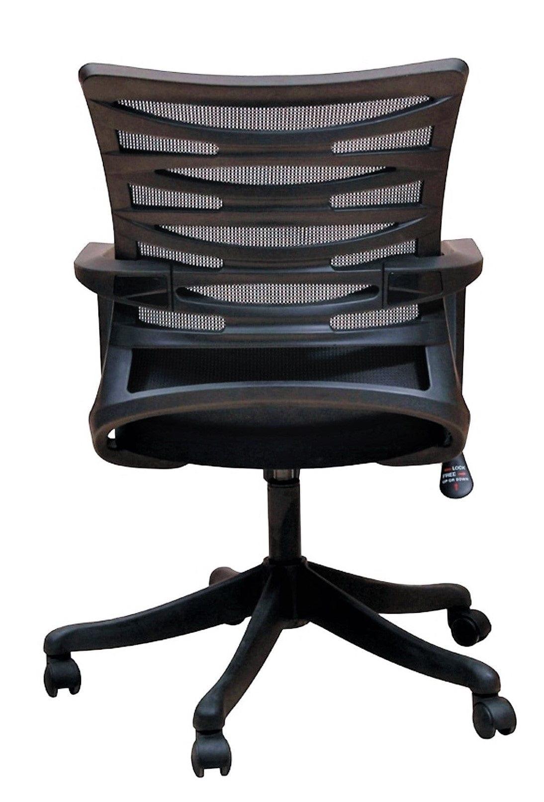 Adiko Zigzag Mesh chair in Black - Ouch Cart 