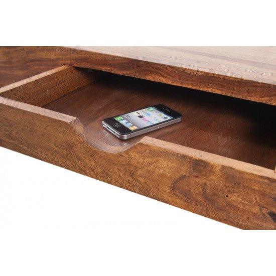 Riverton Solid Sheesham Wood Coffee table with drawer in Honey Finish - Ouch Cart 