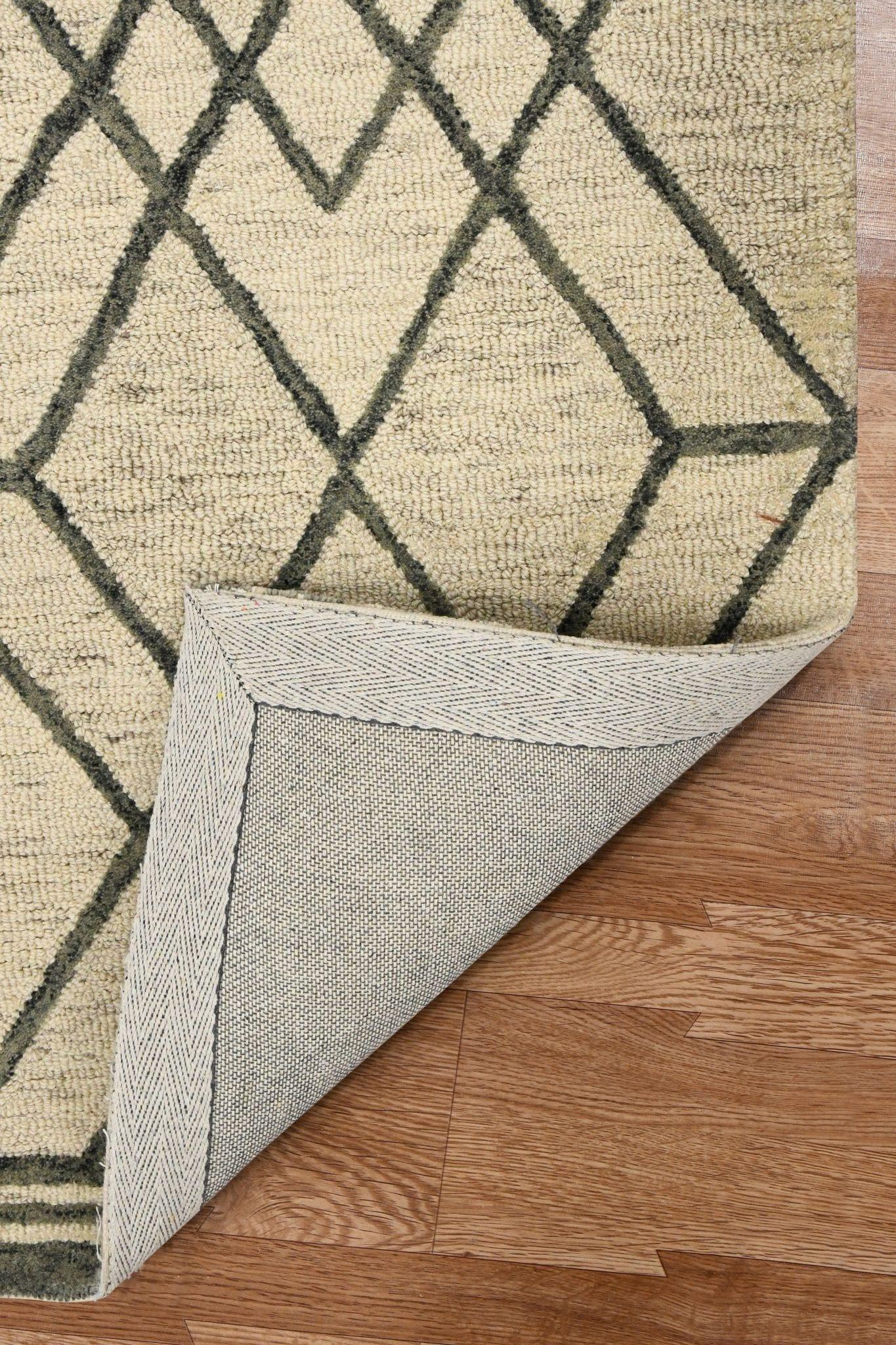 Ivory Wool Vista 5x8 Feet Hand-Tufted Carpet - Rug - Ouch Cart 