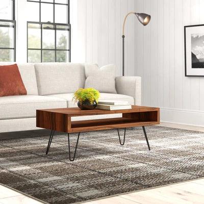 Abigail Coffee Table in Solid Wood - Ouch Cart 