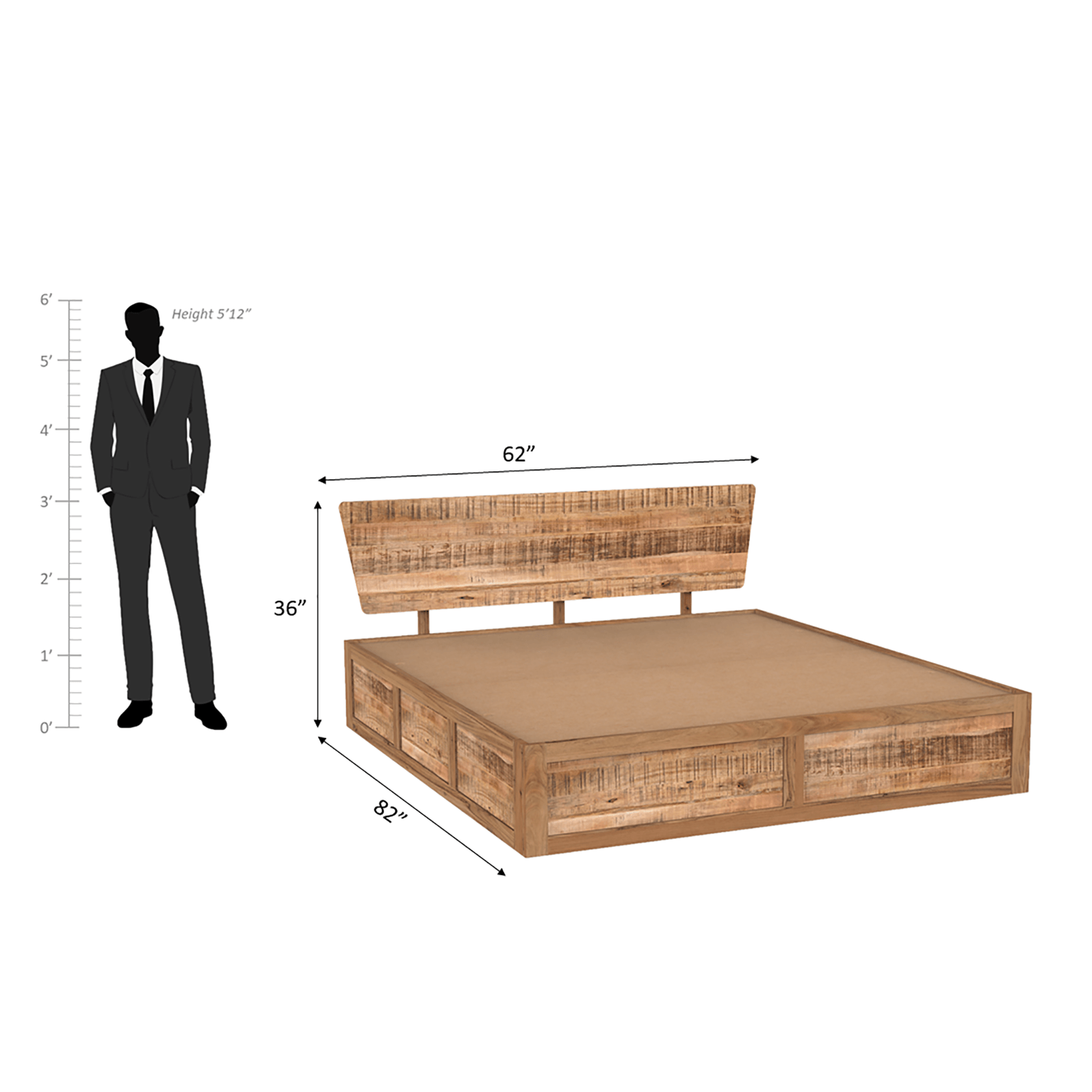 Reveria Mango And Acacia Wood Natural With Box Storage - Ouch Cart 