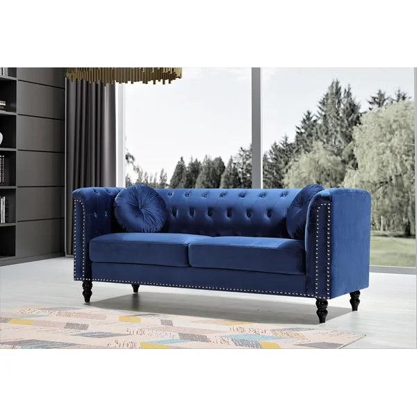 Velvet Square Arm Sofa with magnificient design and world class fabric - Ouch Cart 