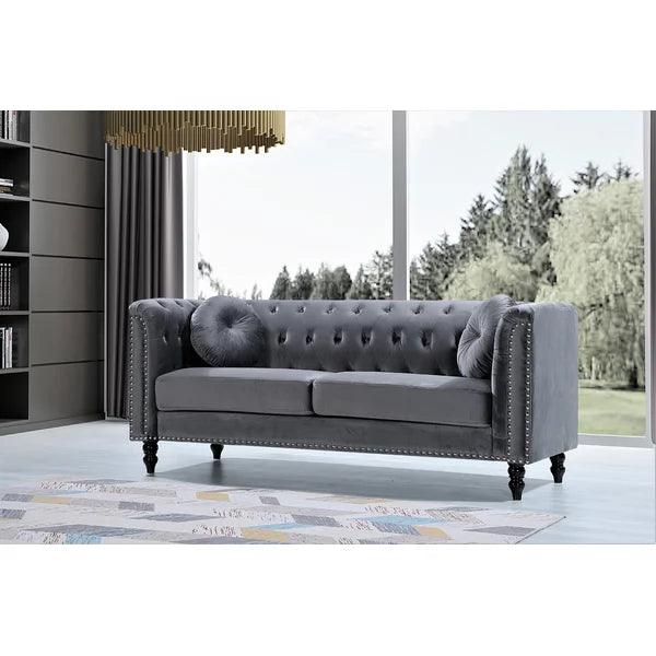 Velvet Square Arm Sofa with magnificient design and world class fabric - Ouch Cart 