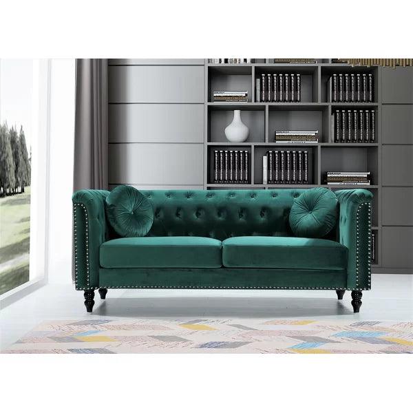 Velvet Square Arm Sofa with magnificient design and world class fabric - Ouch Cart 