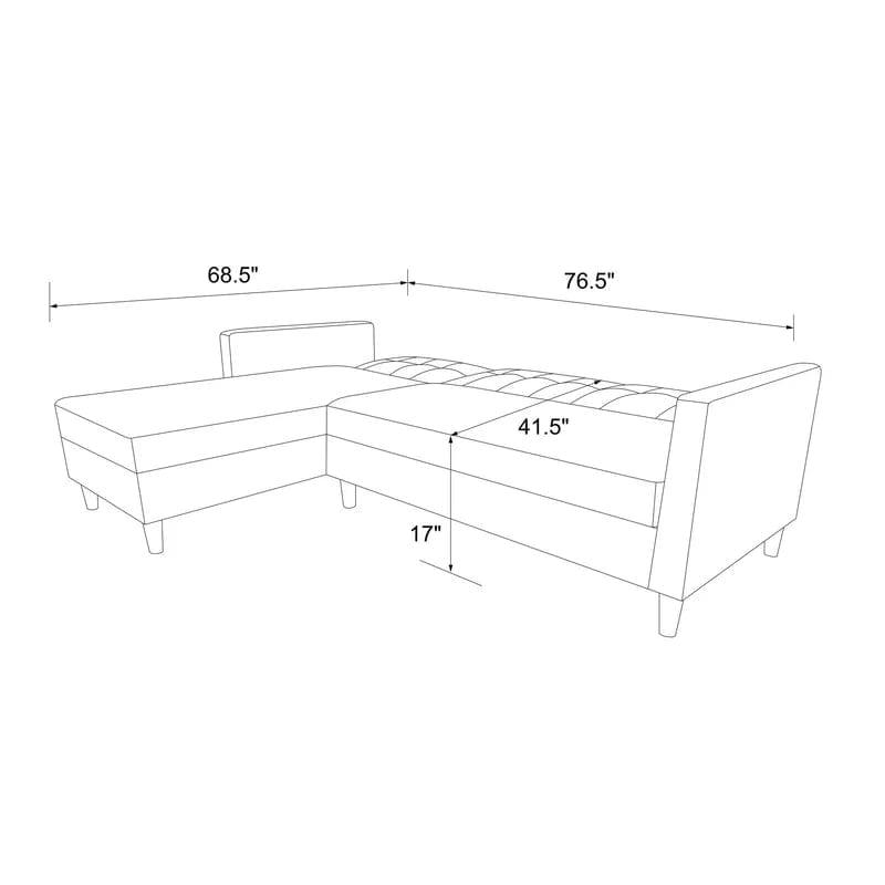 Abram 2 - Piece Corner Sofa Chaise - Ouch Cart 