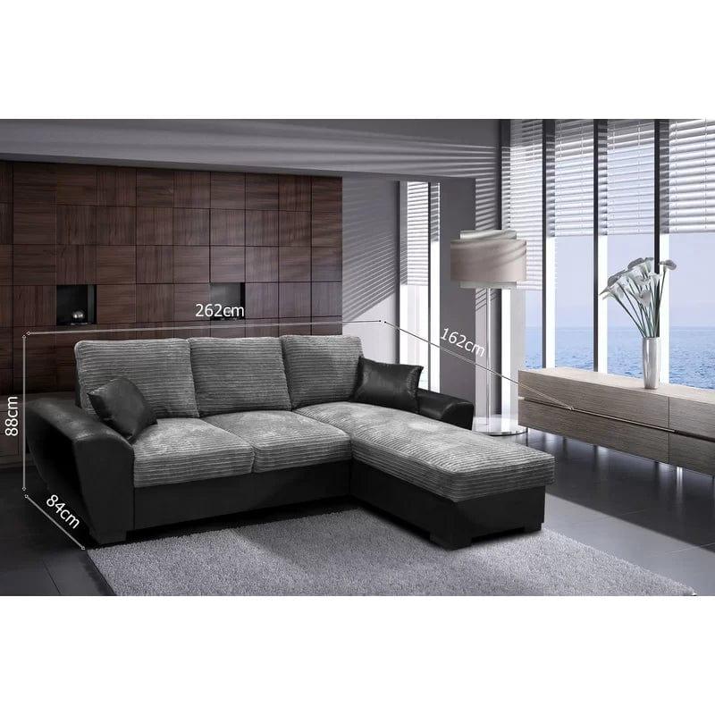 Acee 2 - Piece Upholstered Corner Sofa Come Bed