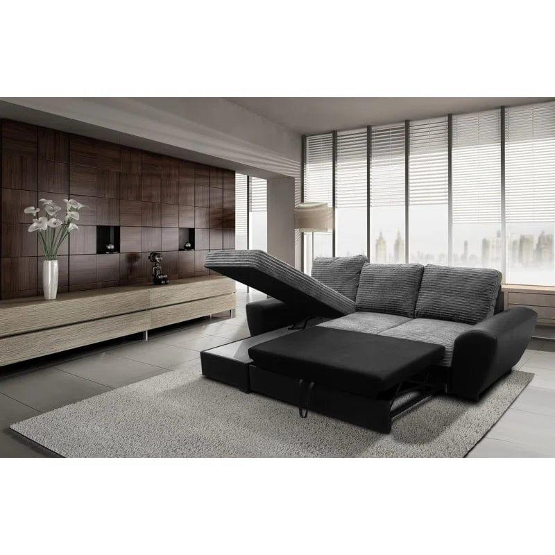 Acee 2 - Piece Upholstered Corner Sofa Come Bed - Ouch Cart 